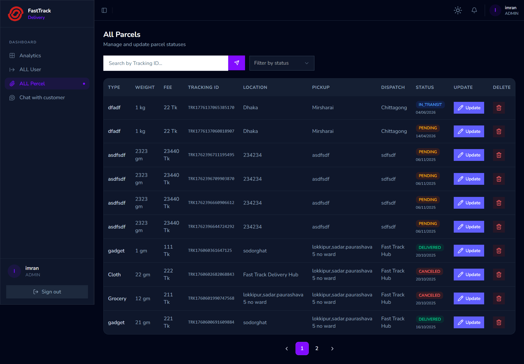 Parcel Delivery App screenshot 3